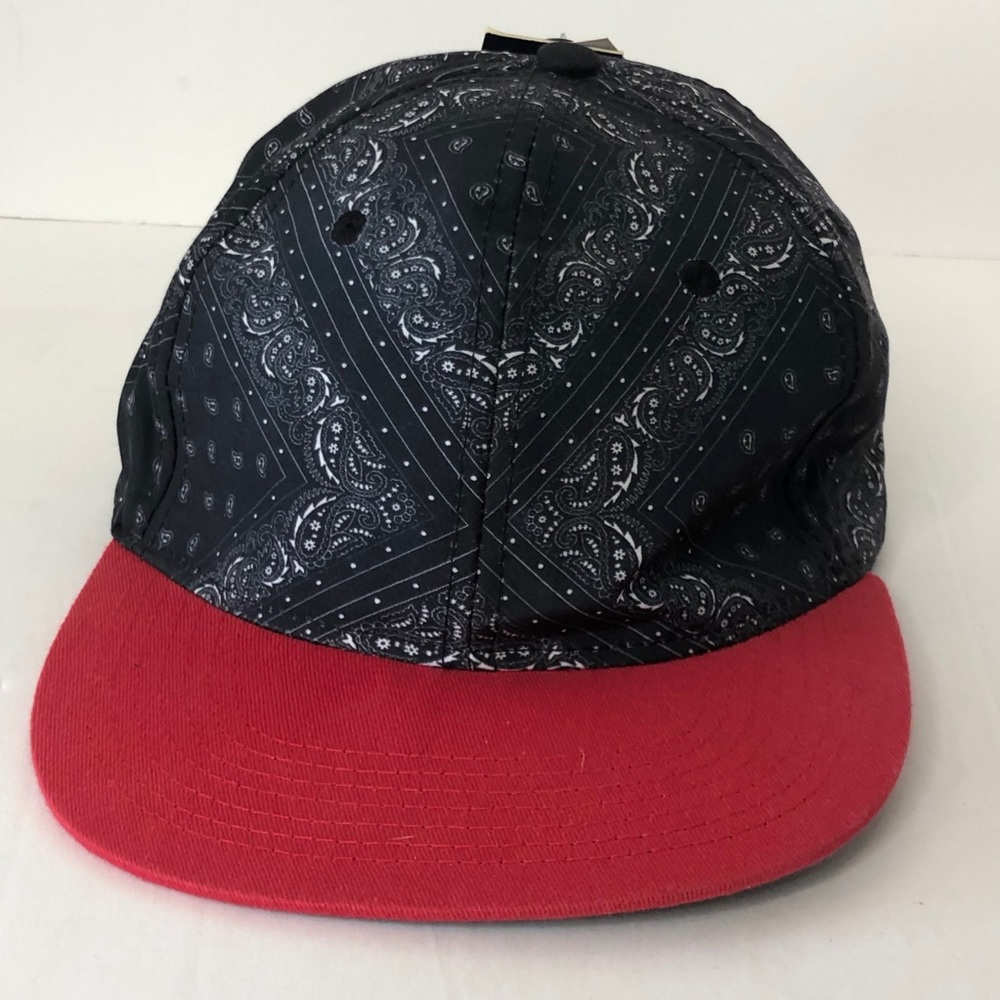 Jack DMD Black Bandana Print Baseball Snapback Cap